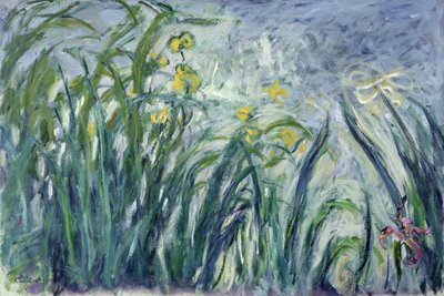 Iris amarillos y púrpuras, 1924-25 (detalle) de Claude Monet